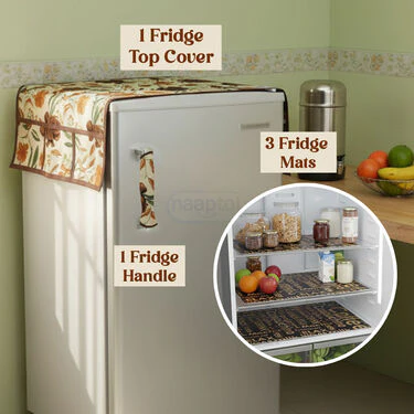 5 Pcs Fridge Cover Set With 10 Free Gifts (5FC7) - Image 5