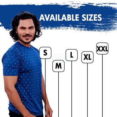 5 Printed Round Neck T-Shirts + Luxury Golden Watch (5RTW8) - Image 2