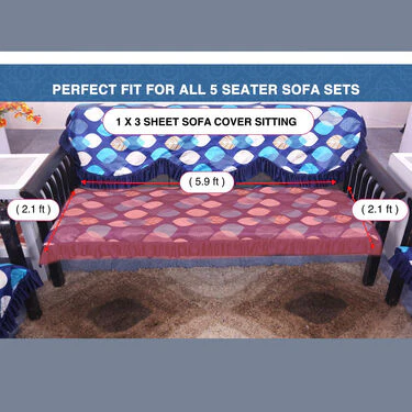5 Seater Designer Sofa Cover Set (5SC1) - Image 10