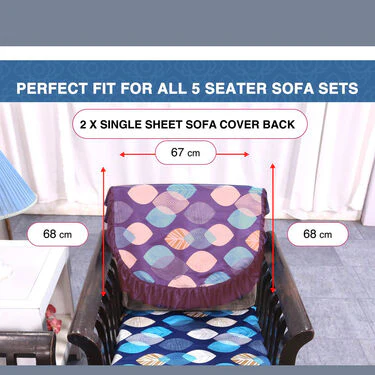 5 Seater Designer Sofa Cover Set (5SC1) - Image 11