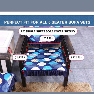 5 Seater Designer Sofa Cover Set (5SC1) - Image 13