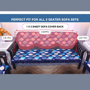 5 Seater Designer Sofa Cover Set (5SC1) - Image 7