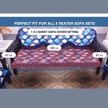 5 Seater Designer Sofa Cover Set (5SC1) - Image 9