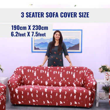 5 Seater Designer Stretchable Elastic Sofa Cover (5SC5) - Image 3