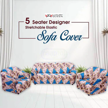 5 Seater Designer Stretchable Elastic Sofa Cover (5SC6) - Image 2