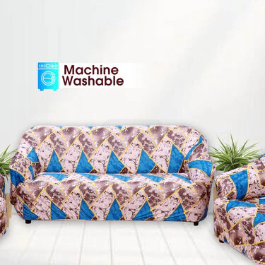 5 Seater Designer Stretchable Elastic Sofa Cover (5SC6) - Image 5