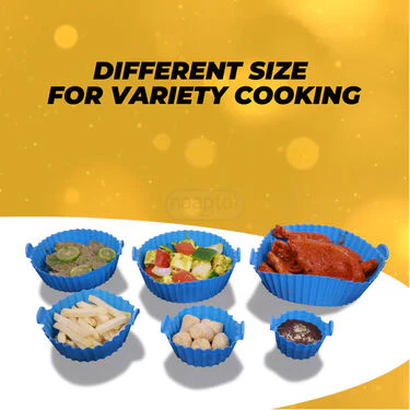 6 Pcs Silicon Tray For Microwave Oven Air fryer Cooking (STAC) - Image 4