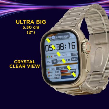 7 In 1 Big Screen Bluetooth Calling Smart Watch With Free Wireless Bluetooth Earbuds Pro (BCSW33) - Image 2