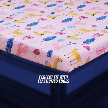 Animal Printed Fitted Double Bed sheet with 2 Pillow Covers (DBS20) - Image 3
