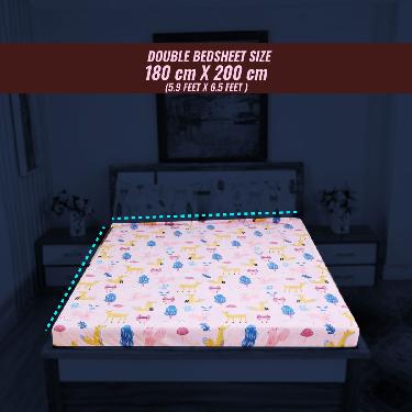 Animal Printed Fitted Double Bed sheet with 2 Pillow Covers (DBS20) - Image 5