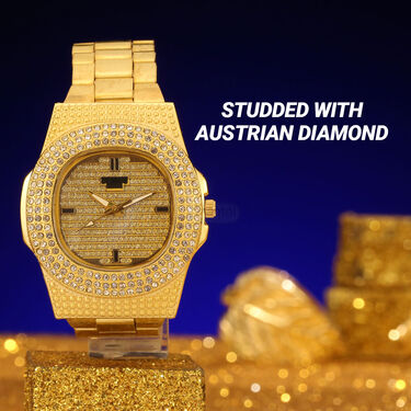 Austrian Diamond Watch + Golden Watch B1G1 - (2MW11) - Image 4