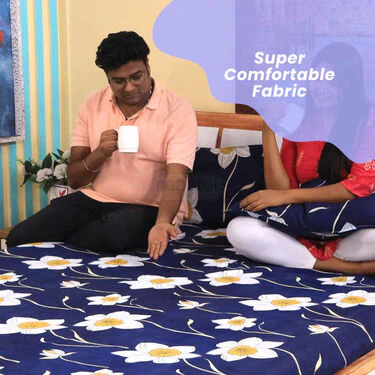 Beautiful Fitted Double Bed sheet with 2 Pillow Covers (DBS14) - Image 5