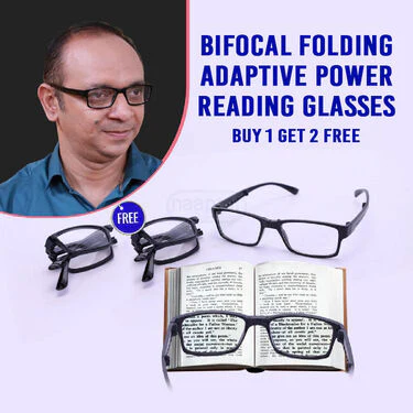 Bifocal Folding Adaptive Power Reading Glasses B1 G2 Free (3FORG30) - Image 2