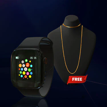 Bluetooth Calling Smart Watch T500 + Golden Chain (BCSW8) - Image 2