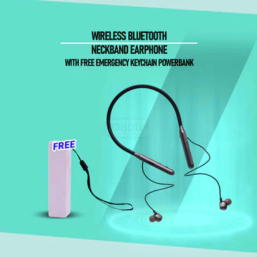 Bluetooth Neckband With Free Emergency Power Bank (PB23) - Image 2