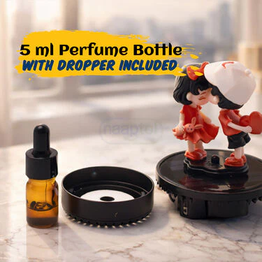 Car Dashboard Rotating Cute Couple With Perfume (CDSC) - Image 2