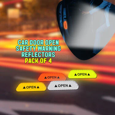 Car Door Open Warning Reflective Safety Sticker Pack Of 4 - Image 2