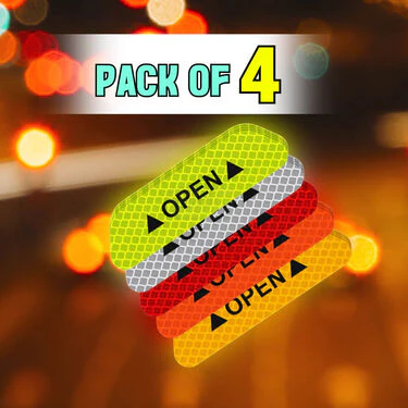 Car Door Open Warning Reflective Safety Sticker Pack Of 4 - Image 6
