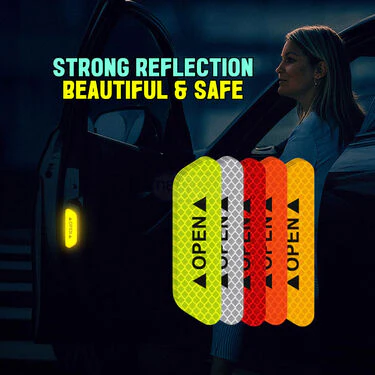 Car Door Open Warning Reflective Safety Sticker Pack Of 4 - Image 7