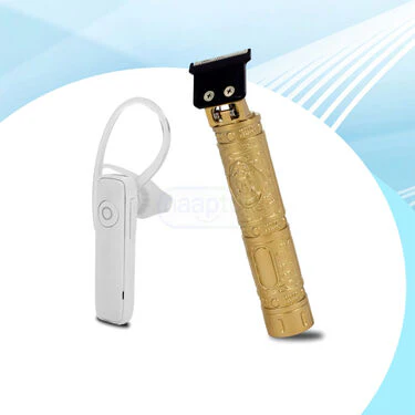 Clip On Calling Bluetooth Earphone With Free Golden Trimmer (TWS69) - Image 2