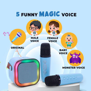 Colorful Bluetooth Karaoke Speaker With 2 Wireless Mic (KBS2) - Image 3