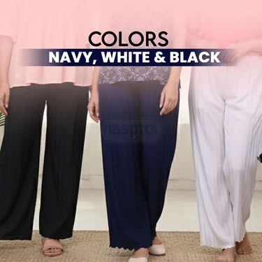Daily Wear Comfort Free-Size Palazzos Pack of 3 (3WP2) - Image 2
