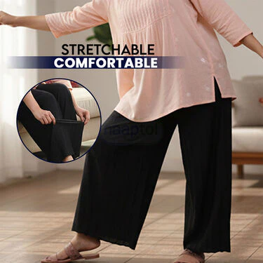Daily Wear Comfort Free-Size Palazzos Pack of 3 (3WP2) - Image 5