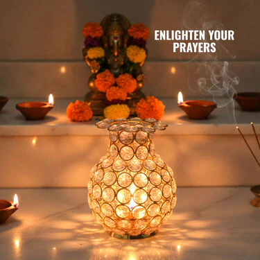 Designer Crystal Kalash Diya (1DCD1) - Image 4