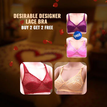 Designer Lacey Honeymoon Bra Buy 2 Get 2 Free (4PBR1) - Image 2