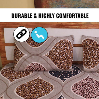 Fitted Double Bed Sheet With 2 Pillow Covers (DBS13) - Image 4