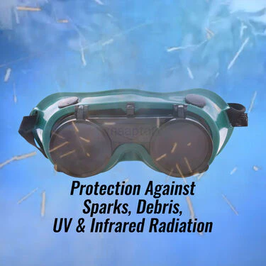 Flip-Up Eye Safety Goggles + Anti Cut Safety Gloves (HA18) - Image 3