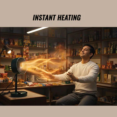 Foldable Electric Heating Fan (HA22) - Image 3
