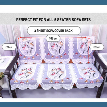 French Lace 5 Seater Sofa Set Cover - Pick Any 1 - Image 10