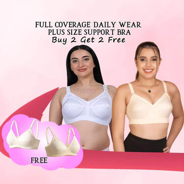 Full Coverage Daily Wear Plus Size Support Bra - Buy 2 Get 2 Free  (4FCB) - Image 2