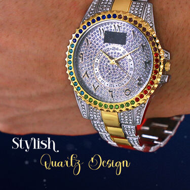 Golden Austrian Diamond Designer Watch (MGW28) - Image 2