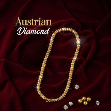 Golden Austrian Diamond Heavy Chain (HGC5) - Image 3