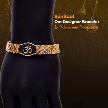 Golden Chain + Om Designer Bracelet (MGJ51) - Image 3