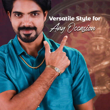 Golden Chain + Om Designer Bracelet (MGJ51) - Image 4