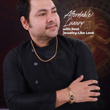 Golden Chain + Om Designer Bracelet (MGJ51) - Image 5