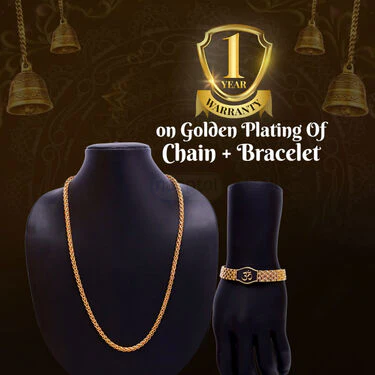 Golden Chain + Om Designer Bracelet (MGJ51) - Image 6