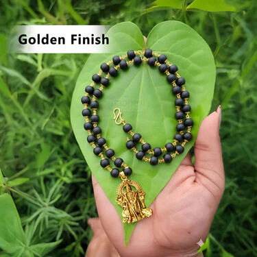 Golden Karungali Mala with Murgan Pendant (GKMP1) - Image 4