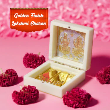 Golden Laxmi And Ganesh Charan Paduka Pooja Box (LGPB) - Image 3