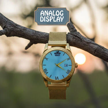 Golden Magnetic Belt Watch With Date (MGW32) - Image 3