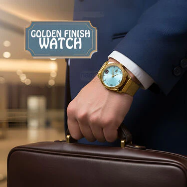 Golden Magnetic Belt Watch With Date (MGW32) - Image 4
