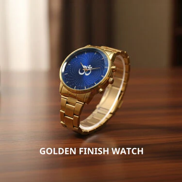 Golden OM Watch With 3D Shiva Ring (GWSR1) - Image 2