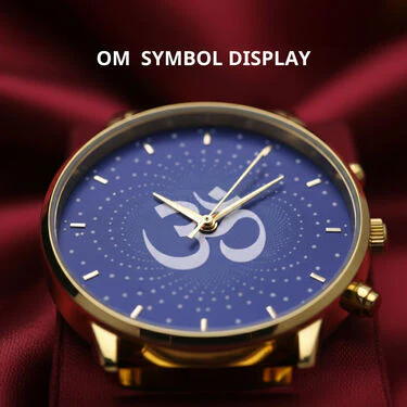 Golden OM Watch With 3D Shiva Ring (GWSR1) - Image 3