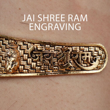Golden Panchmukhi Hanuman Pendant Chain With Hanuman Kada (HPCK) - Image 3