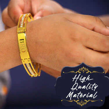 Golden Rakhi Bracelet (RB2) - B1G1 - Image 4