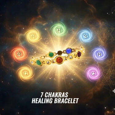 Golden Seven Chakra Bracelet (7CB3) - Image 2