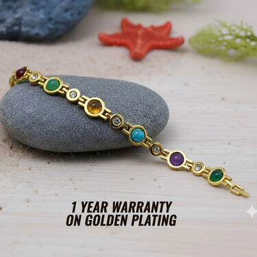 Golden Seven Chakra Bracelet (7CB3) - Image 3